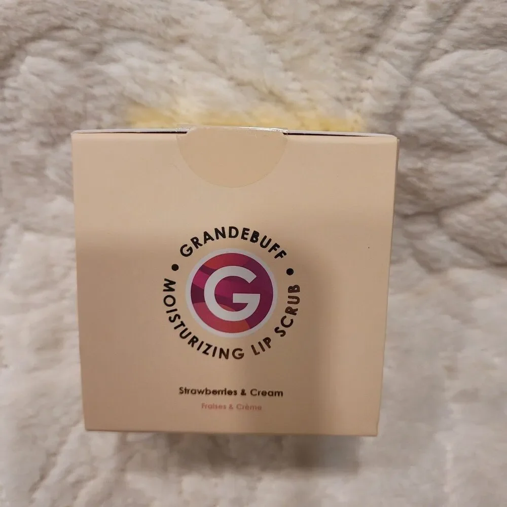 Grande Cosmetics GrandeBUFF Moisturizing Lip Scrub Strawberries Cream New Fresh